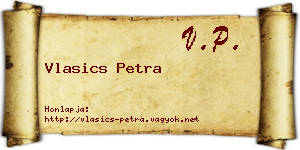 Vlasics Petra névjegykártya